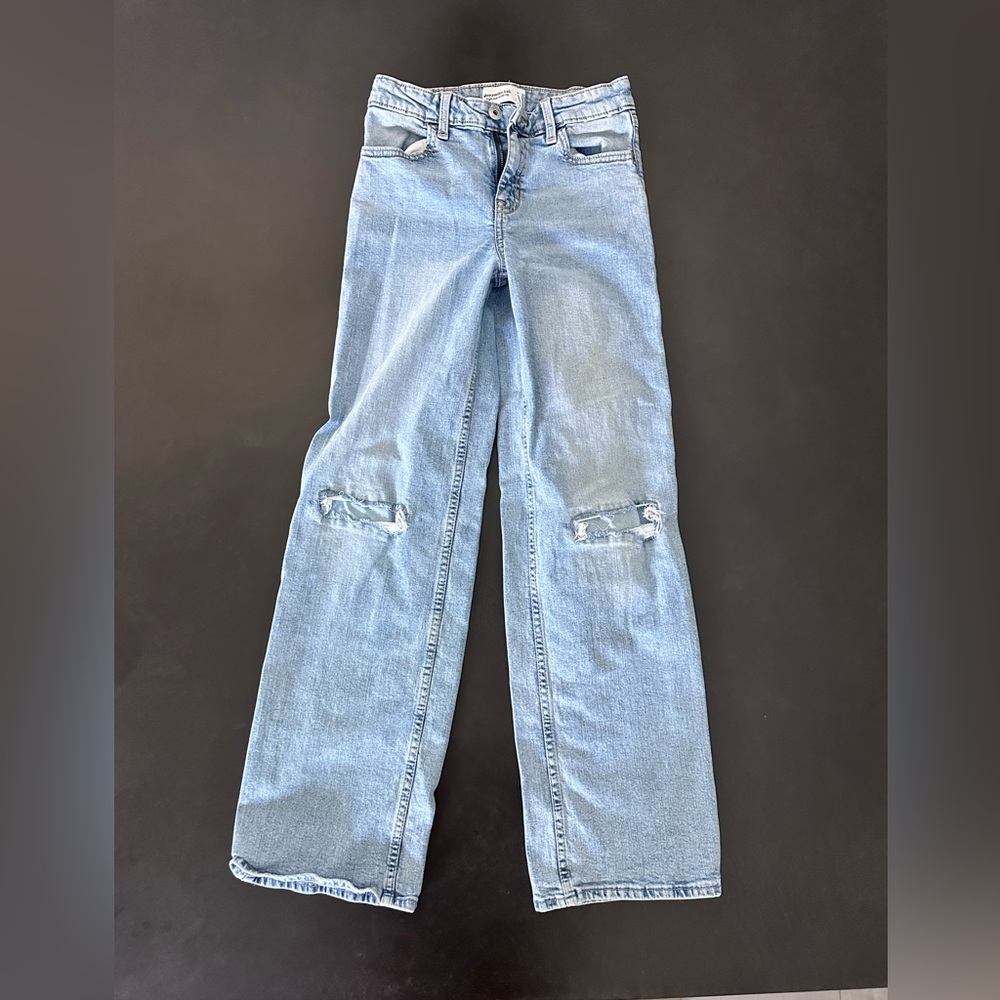 Abercrombie Kids High Rise Wide Leg Jeans 11/12 Long